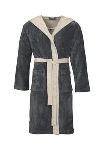 Халаты унисекс с капюшоном фланель Мак - 012 VOSSEN, серый