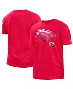Мужская красная футболка Kansas City Chiefs 2022 Sideline Ink Dye New Era