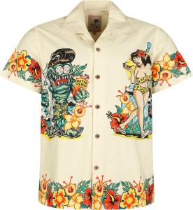 Рубашка с короткими рукавами King Kerosin Hawaii Shirt, натуральный