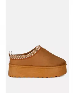 Классические туфли-слипоны с вышивкой на платформе Jesters London Rag, загар/бежевый