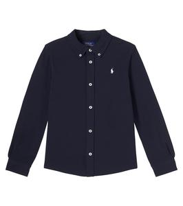 Хлопковая рубашка Polo Ralph Lauren Kids, Aviator Navy