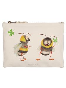 Mr. & Mrs. Panda Пенал в виде человека, с изображением шмеля, в форме клеверного листа без надписи, белого цвета