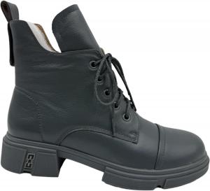 Женские боевые ботинки, кожаные ботинки на шнуровке с платформой, повседневный военный стиль Generic, Light Blue