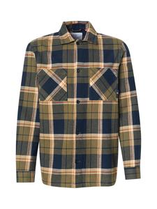 Рубашка на пуговицах классического кроя Kronstadt Field, темно-синий/оливковый