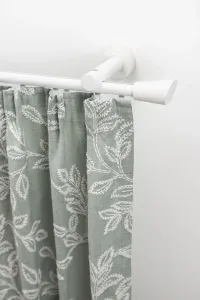 Карниз для штор GARESA "MOLIS", 1 направляющая, желаемая длина, комплект для штор, простой монтаж, выдвижной, настенный монтаж, клин 430 см, Ø 20 мм, белый