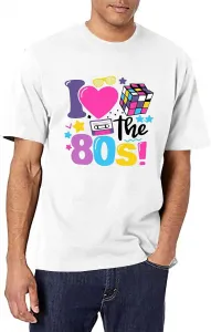 Мужская футболка 80S Print Baggy с коротким рукавом и круглым вырезом