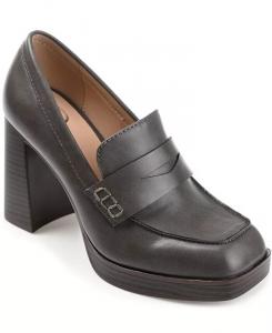 Женские мокасины Ezzey Block Heel Journee Collection, серый