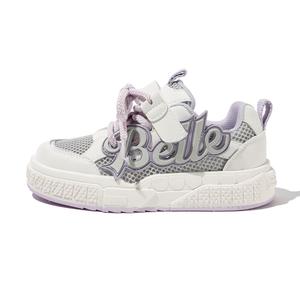 Детские скейтерские кроссовки Kids BELLE, бежевый/фиолетовый