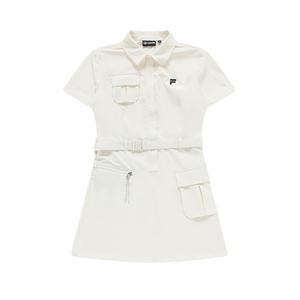 FILA FUSION Женское платье с коротким рукавом URBAN TECH SS24 Maple White