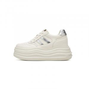 Низкие повседневные туфли для женщин DAPHNE, белый серебряный