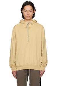 Оверсайз худи Hollywood Rick Owens Drkshdw, цвет parchment