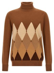 Водолазка с ромбовидным узором Ballantyne, коричневый
