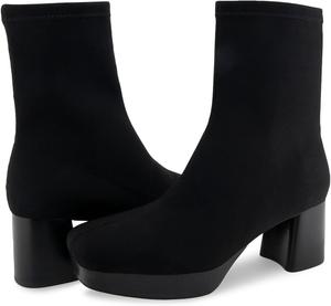 Женские ботинки Aerosoles Sussex до середины голени, Black Stretch Gabardine Fabric