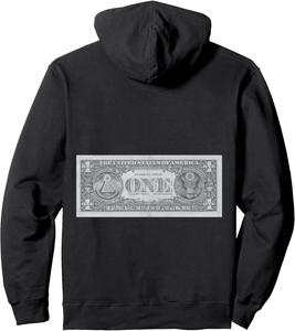 Толстовка с капюшоном в виде долларовой купюры Cache Cache, черный