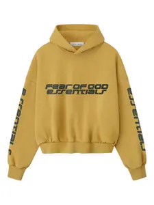 Флисовое худи с принтом Fear Of God Essentials, желтый