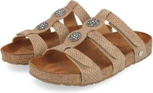 Женские кожаные сандалии HAFLINGER Alice с открытым носком и регулируемой застежкой, Taupe Vtress