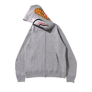 BAPE Shark Толстовка на молнии во всю длину, цвет Серый