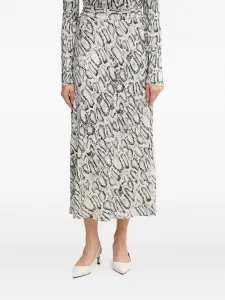 Юбка миди с принтом Marc Aurel, белый
