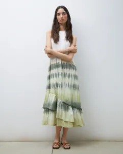 Асимметричное платье-холтер с рюшами Tintoretto, зеленый