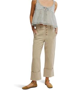 Брюки Free People Parkway Cuffed Trousers, цвет Natural Combo