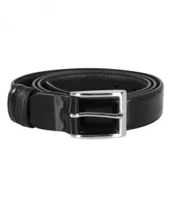 Двойной кожаный ремень черного цвета Hogan, черный