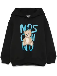 Толстовка с принтом плюшевого мишки Moschino Kids, черный