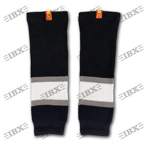 He Jiagong Наколенники и щитки для хоккея с шайбой, детские, черно-серые, размер 24 дюйма (140-170 см)