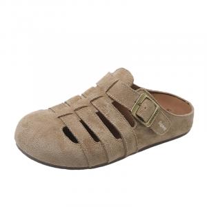 SUPEREDGE Тихие устойчивые к истиранию закрытые тапочки женские хаки, цвет Khaki