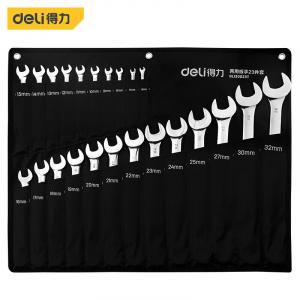 Гаечный ключ двойного назначения Deli, набор из 23 предметов, аппаратные средства, трудосберегающий гаечный ключ DL130023T