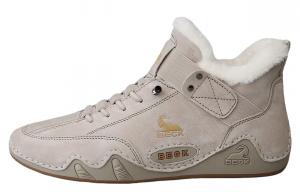 BECK Унисекс замшевые сапоги на шнуровке песочного/серого цвета с подкладкой из флиса, цвет Sand Fleece-Lined