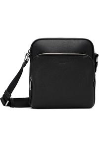 Сумка репортера с тисненым логотипом Boss, черный