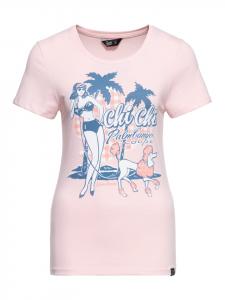 Футболка Queen Kerosin Chi Chi Beach Poodle розового цвета Queen Kerosin
