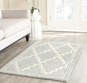 SAFAVIEH Chatham Collection ковер 61 x 92 см Grey/Ivory CHT743E ручной работы Trellis премиум шерсть