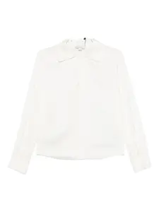 Рубашка из шелковой смеси Vince, белый