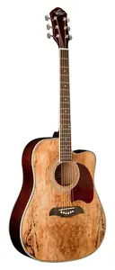 Акустическая электро-гитара Oscar Schmidt OG2CESM-R Dreadnought с распилом. Спиленный клен