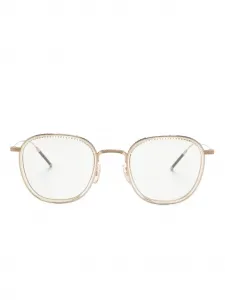 Очки TK-9 в круглой оправе Oliver Peoples, золотой