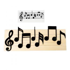 Ноты, деревянный музыкальный пазл, картографирование, восприятие. Inna marka