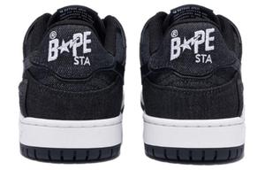 SK8 STA Низкие Кроссовки для Скейтбординга Женские Черные A BATHING APE, Черный BKX