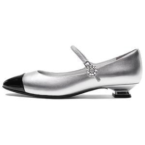 LE SAUNDA Мэри Джейн туфли женские лунное серебро и черный SVL, цвет Moonlight Silver+Black SVL