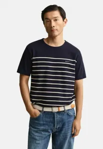 Футболка с полосатым принтом Gant, Evening Blue