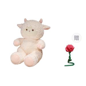 Плюшевая кукла милый ягненок высота 50см/60см MENGGEGE, White Lamb+Free Random Color Rose