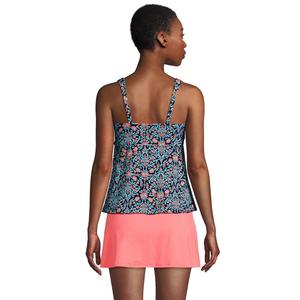 Женский топ танкини Lands End Flutter Empire UPF 50 Lands' End, черный