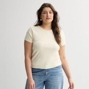 Футболка Juniors plus size slim fit для малышей So, цвет lemon white