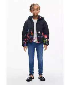 Детское стеганое пальто Star для девочек Desigual, черный