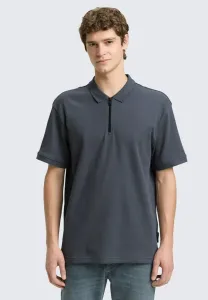 Рубашка-Поло mit reissverschluss Tom Tailor Denim, Urban Medium Grey