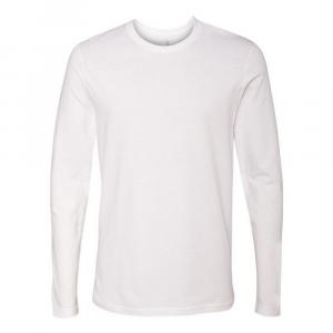 Хлопковая футболка унисекс с длинными рукавами Next Level, белый