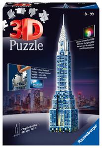 Ravensburger, 3D Пазл, Здания ночью, Крайслер Билдинг, 227 шт.