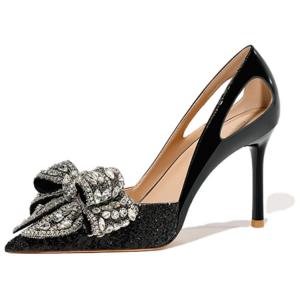 Li Ke Тонкие каблуки на шпильке 8 см женские черные высотой 6 см, цвет Black 6CM Heel Height