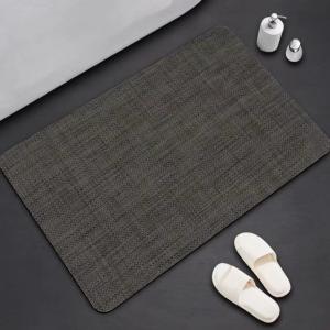 Коврик для ванной нескользящий впитывающий коврик для ванной ковер антрацит-014 50x80 Tobil, серый