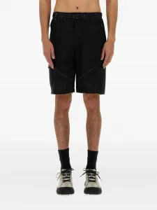 Шорты с сетчатыми вставками и поясом and Wander, черный